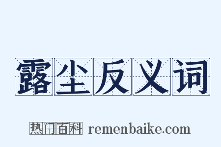 露尘反义词是什么意思的图片